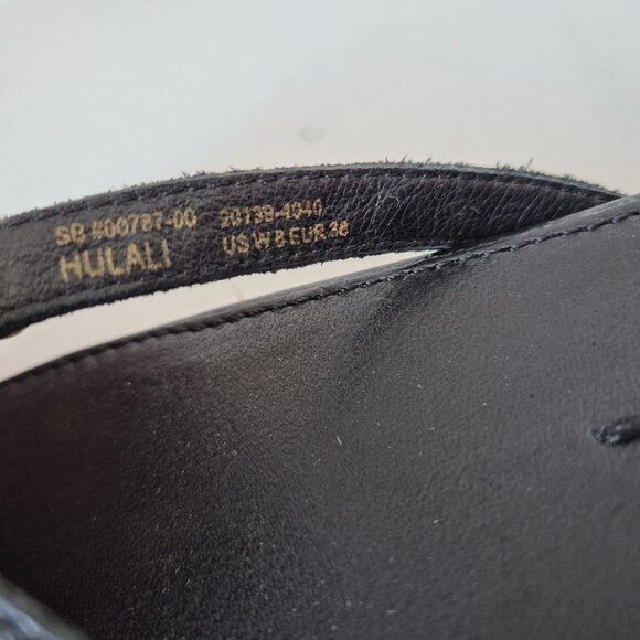 Olukai Hulali Black Leather Women's Flip Flop Slid-On Thong Sandal - Picture 8 of 9